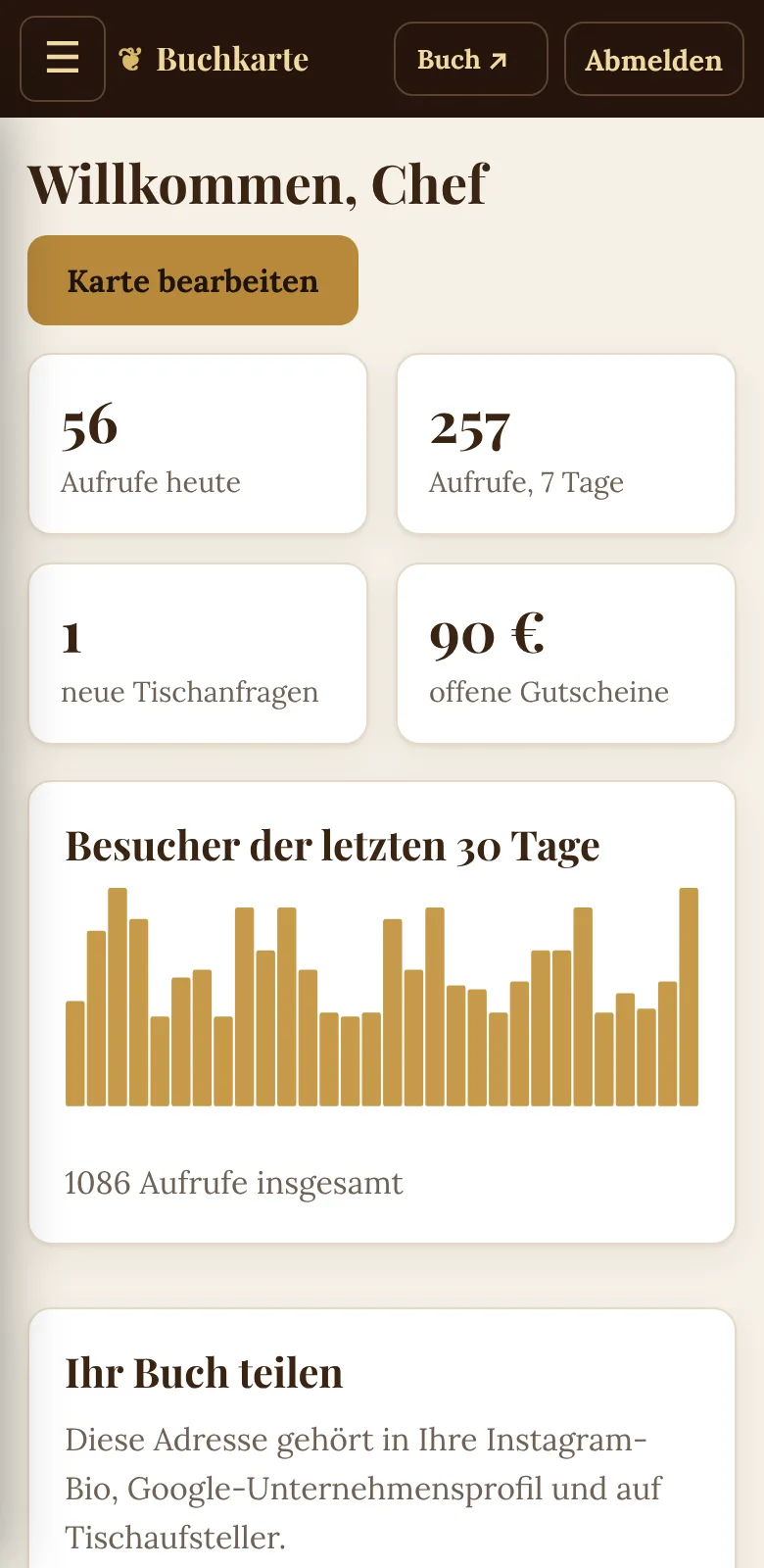 Verwaltung auf dem Smartphone
