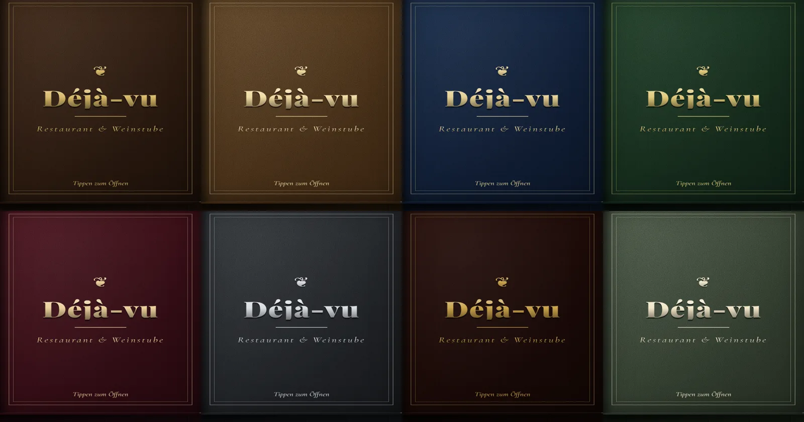 Das Buch in acht Designs